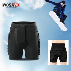 WOSAWE Men Women Motorcycle Shorts Downhill 3D Hip Support EVA Butt Pads Padded Shorts Breathable Shorts for Ski Skate Snowboard