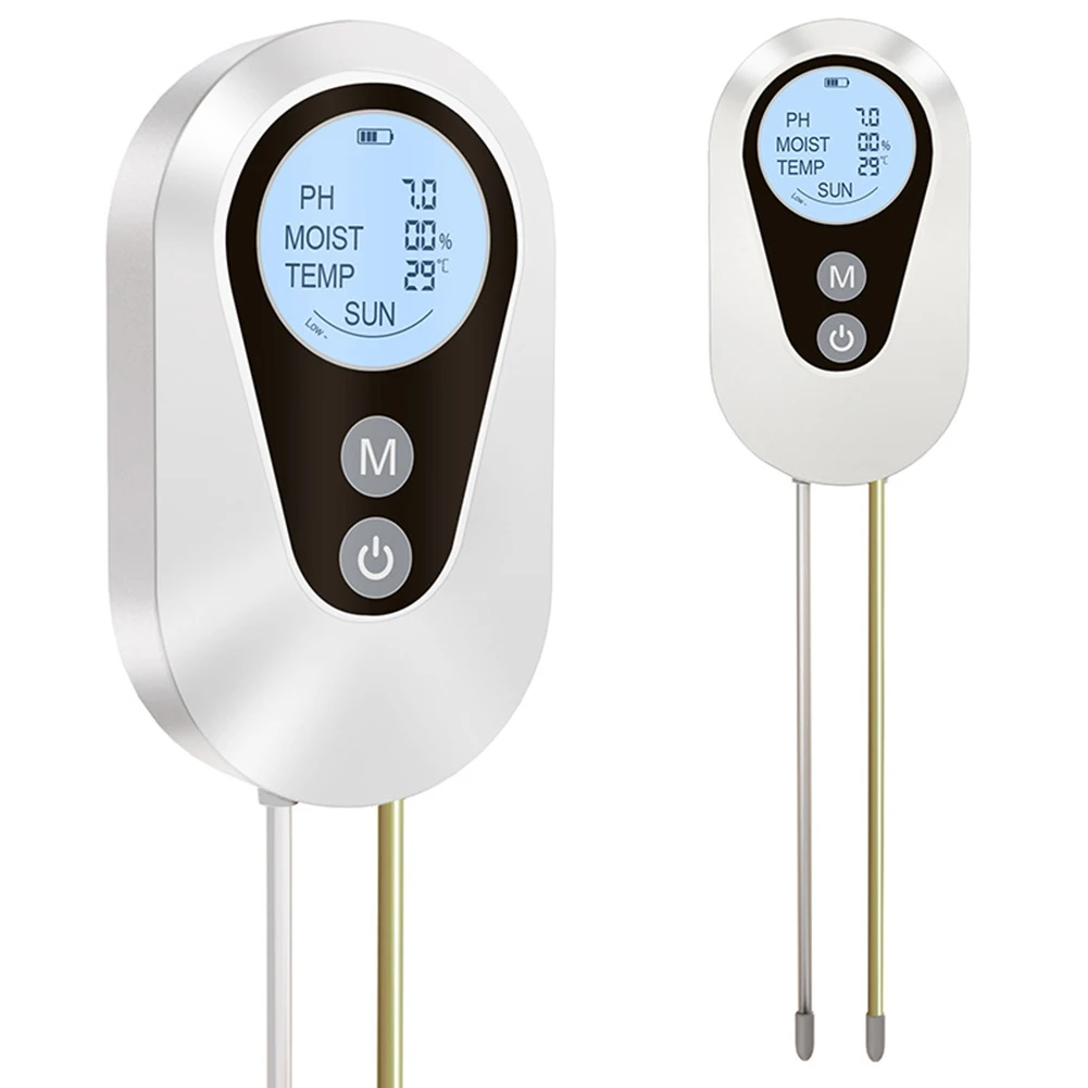 

Soil Test Kit 4 in 1 with Soil Moisture Meter PH Meter Temperature and Sunlight Sensor for Garden Lawn and Agricultural Use