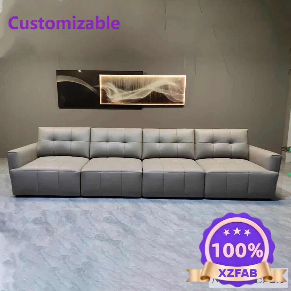 Factory Direct 2026 Linlamlim Electric Convertible Sofa Bed Italian Genuine Leather Sleeper Couch Multifunction Folding Sofas Be