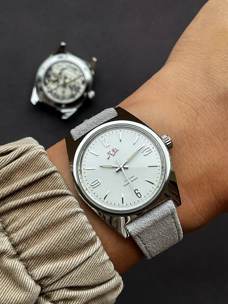 Merkur-メンズチャレンジブレスレット,クラシックなスタイルの腕時計,ラインダイヤル付き,70年代の中国風