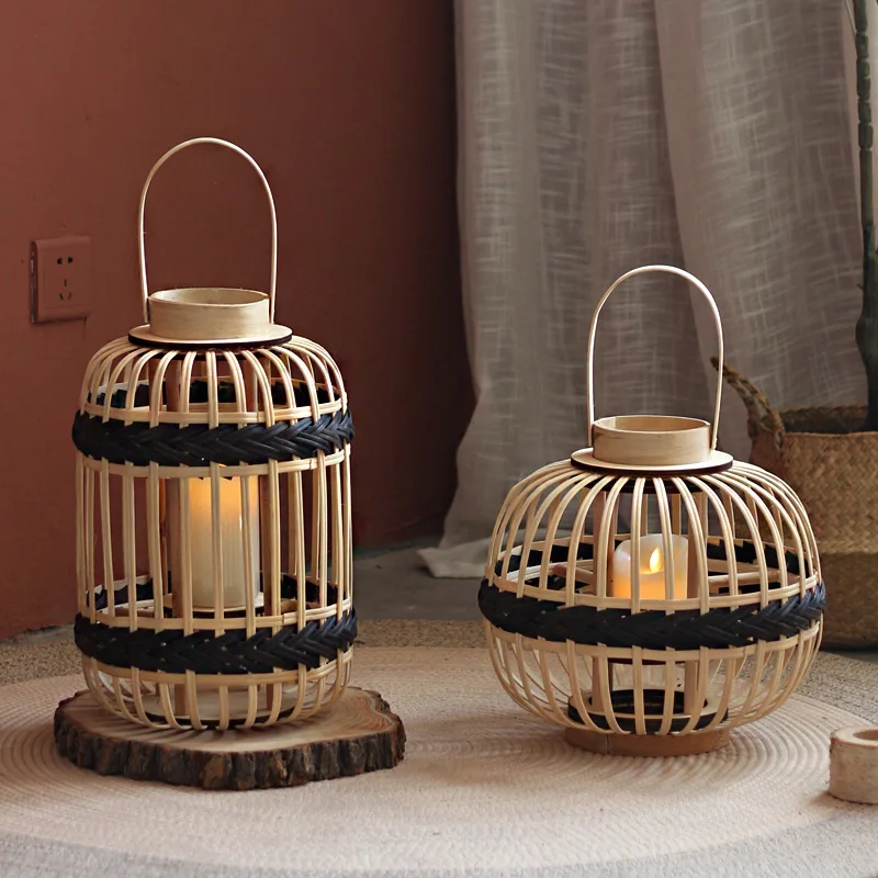 Quaint Storm Lantern Floor Candlestick Solar Lamp Romantic Candlelight Dinner Decoration Props Yard Lamp