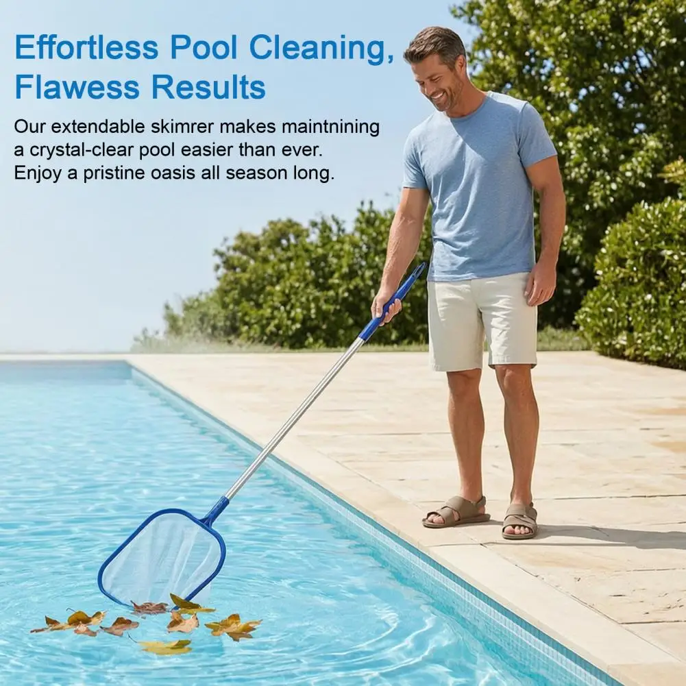 Ultra Fine Mesh Skimmer Net With Extendable Pole Easy Pickup Design For Spa Pool And Water Feature Maintenance