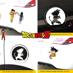 Pegatina reflectante de Dragon Ball Goku para puerta de coche, calcomanía de advertencia de seguridad anticolisión, pegatina reflectante para maletero de automóvil, nuevo