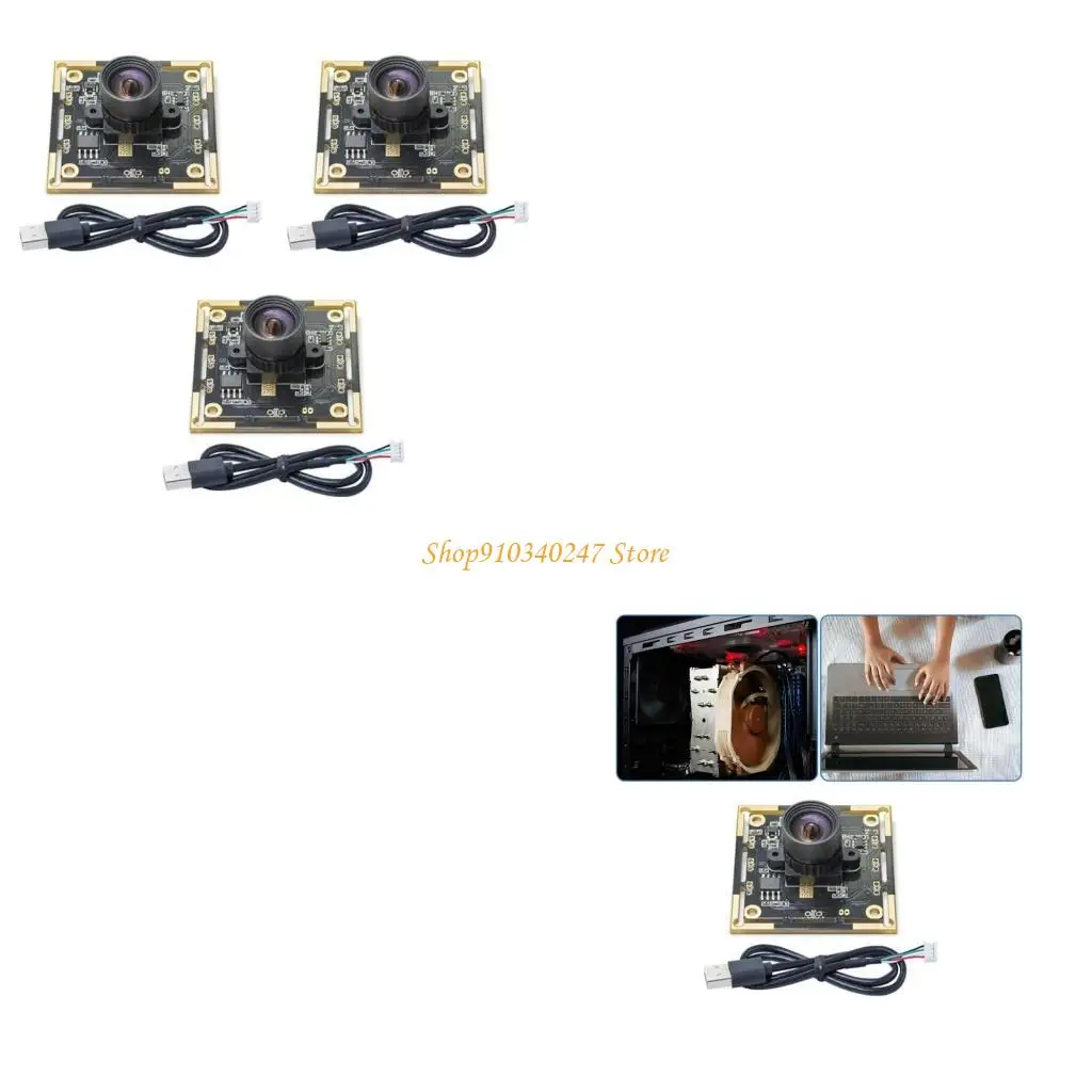 

Q22A 3 шт. OV9732 Модули камеры 1 МП, угол обзора 100 градусов, совместимый с USB-адаптером