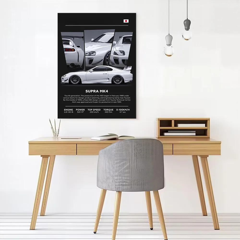 Sports Car MK4 Canvas Poster Wall Art Customizable High Quality Printed Picture for Home Decor Room Decorating Interior Painting