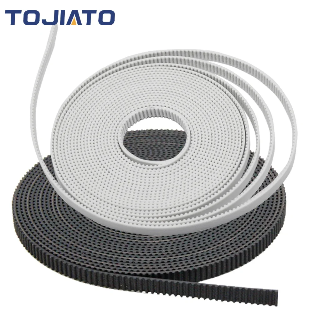 5/10M GT2 Belt PU Steel Wire Timing Pulley GT2-6mm Open Synchronous Rubber Belts Width 6mm for DIY CNC 3D Printer Parts