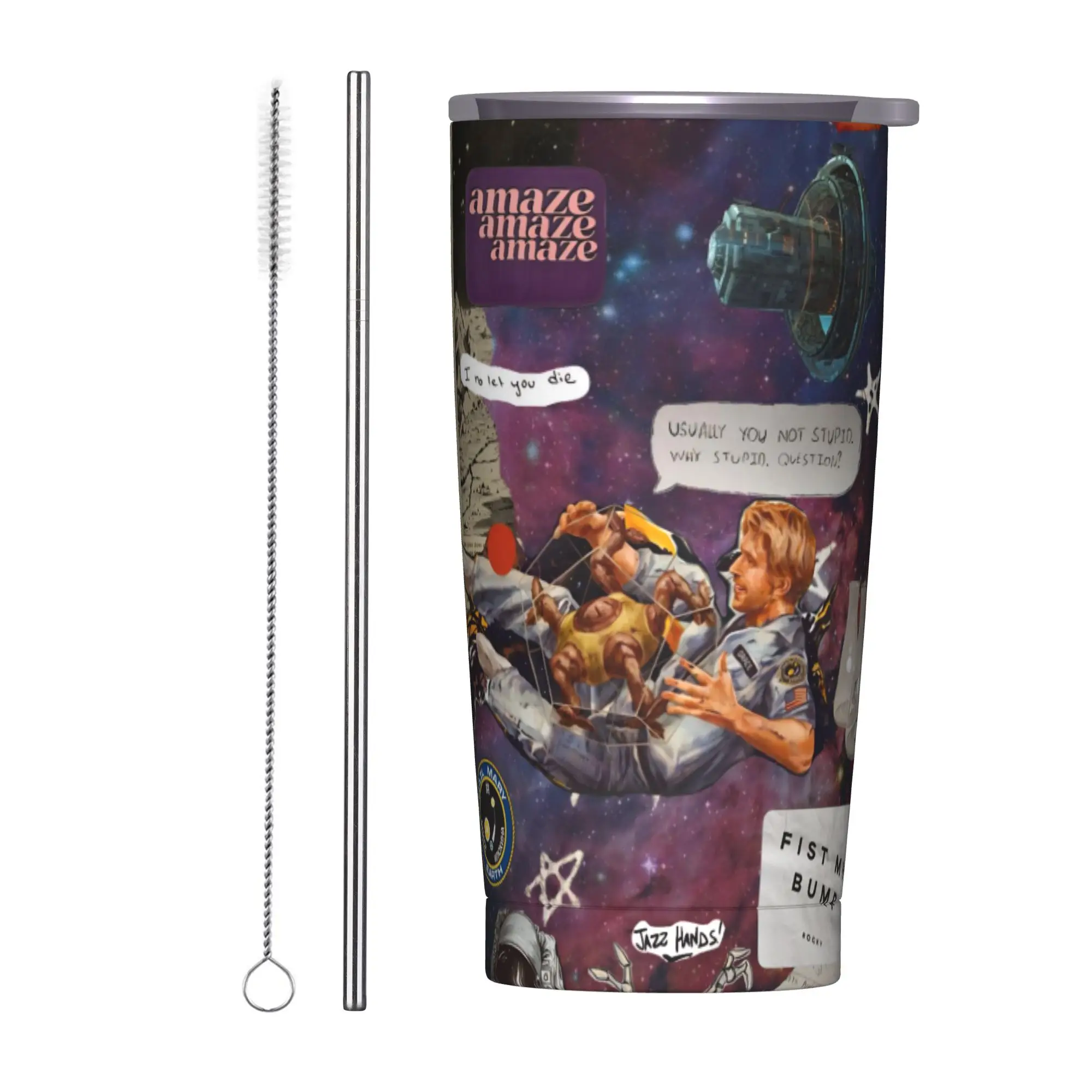 Project Hail Mary Movie 2026 Tumbler Vacuum Insulated  Thermal Cup Stainless Steel Outdoor Mugs Water Bottle 20oz