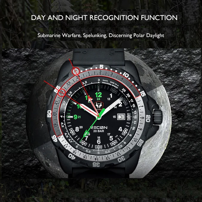 Hnlgnox Mens Military Watches Diving Watch 200M Quartz Wristwatch Carbon Fiber Luminous Compass Tactical Strap Tachymeter