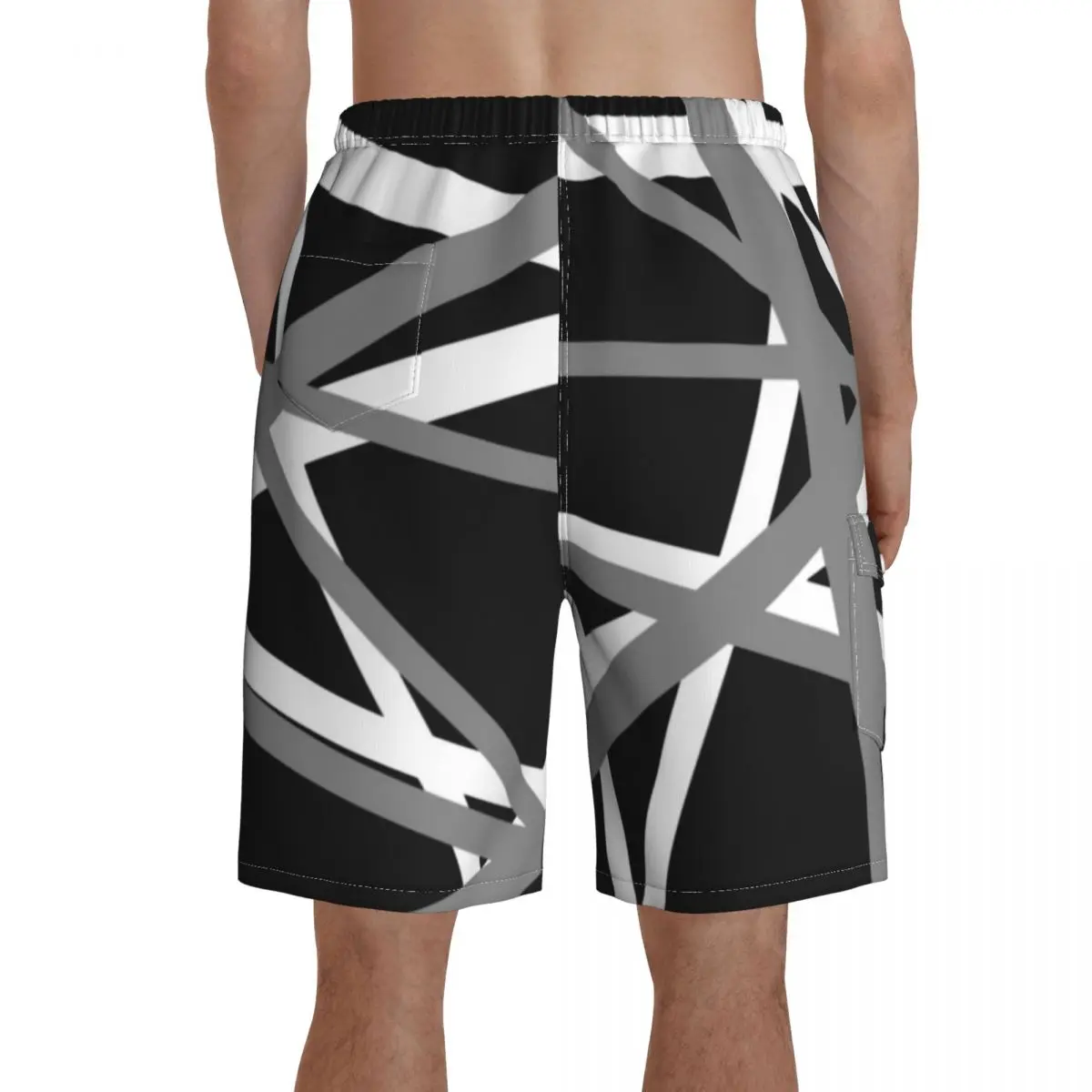 Van Halen Board Shorts Frankenstrat Discolorful Beach Short Pants Elastic Waist Classic Print Swimming Trunks Big Size