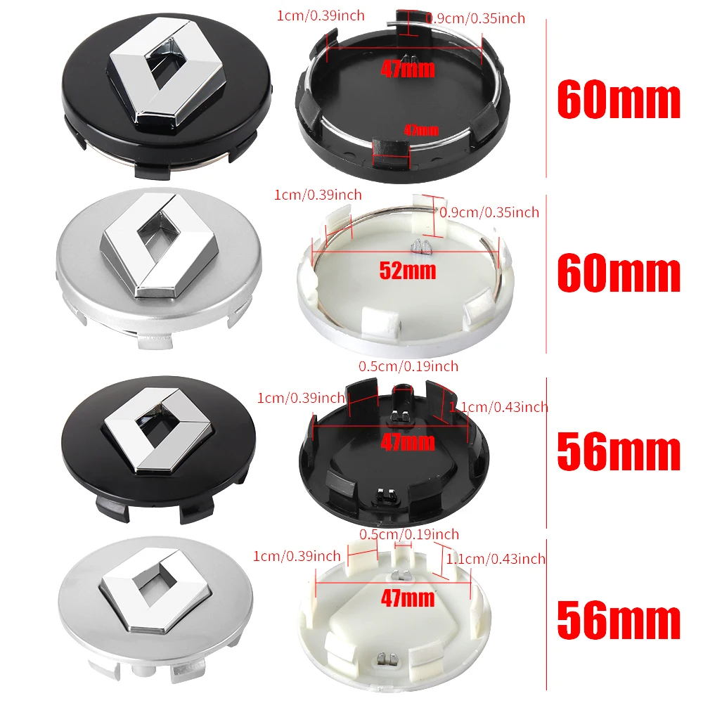 56/60mm Car Wheel Center Cover Decoration Badge Auto Hub Caps For Renault DACIA Koleos Scenic V40 V60 V70 V90 XC90 S40 S60 S80 view 6