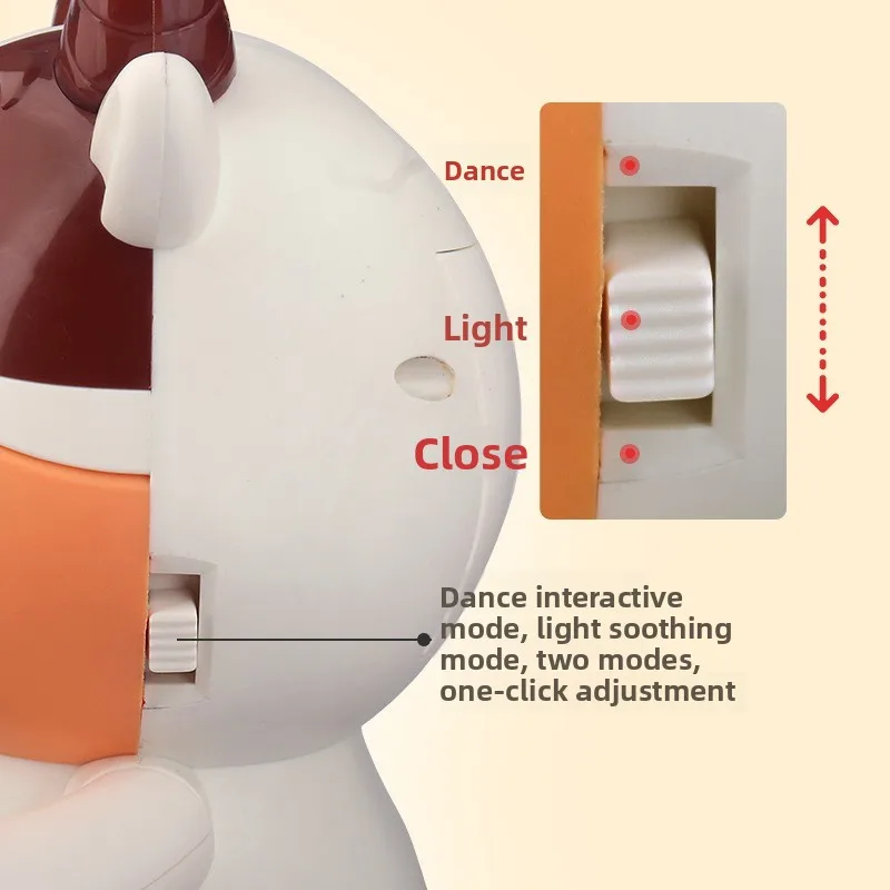 Niedliches Kuh-elektronisches Spielzeug für Kinder, elektronische Haustiere mit Musik, Licht, Tier-Schwein-Spiel, Walking, Tanz, bewegliches Kinderspielzeug, 3-jährige Geschenke