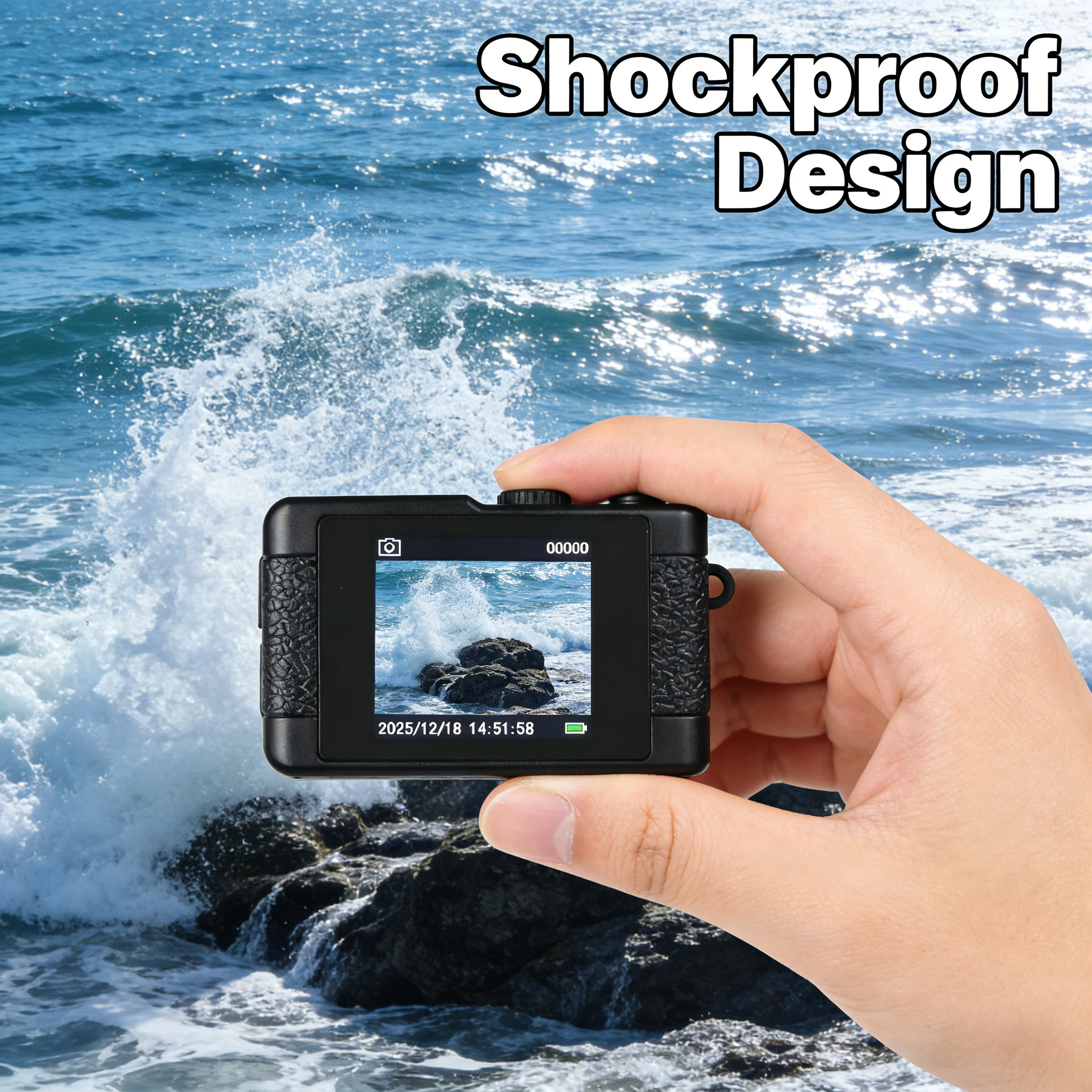 Retro Mini Keychain Camera with 1080P HD Video