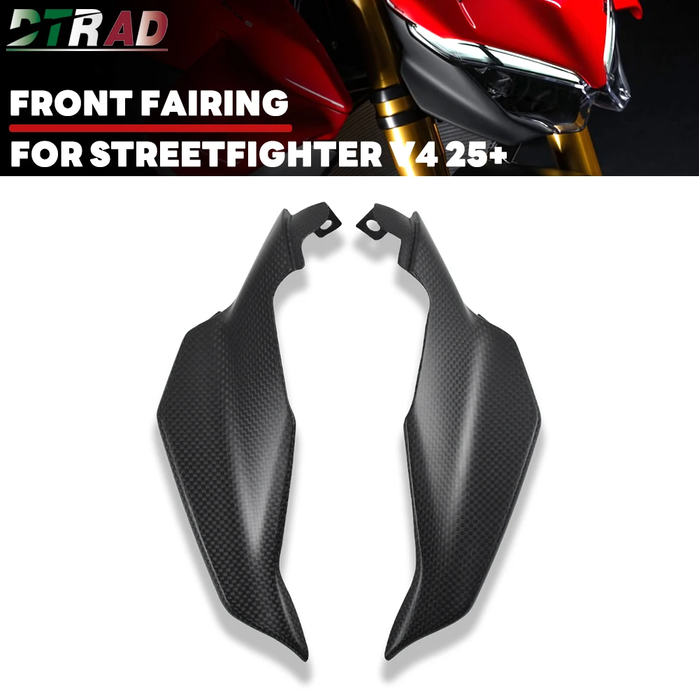 

2025-2026 For DUCATI Streetfighter V4 V4S / V2 MY25 Accessories Carbon Fiber Matte Front Fairings Headlight Side Panels Covers