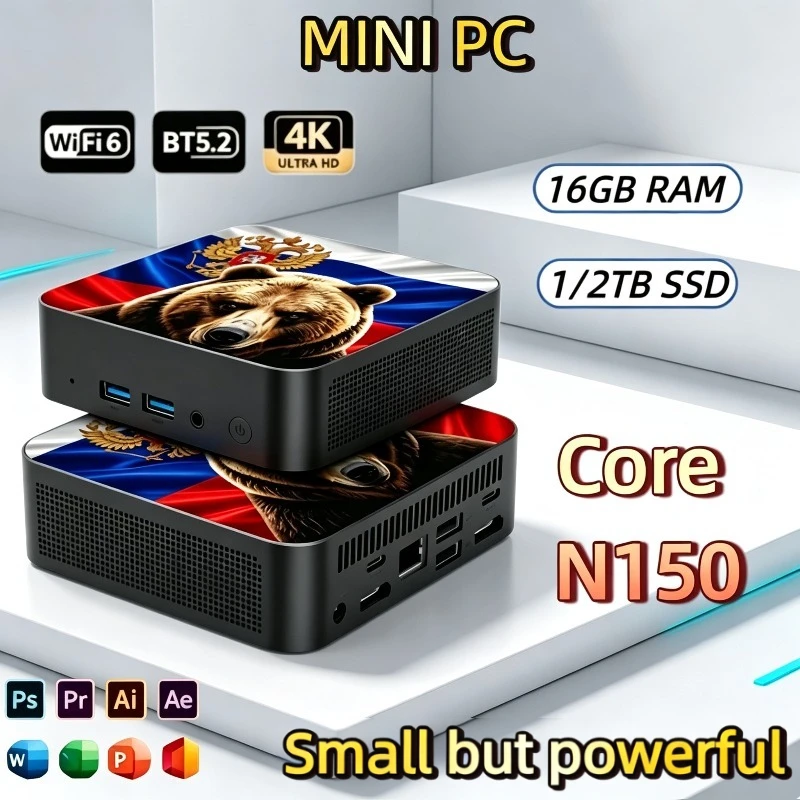 2026-russian-bear-flag-portable-mini-pc-windows-11-pro-intel-core-n150-16gb-ram-1tb-2tb-ssd-4k-hd-type-c-wifi-6-desktop-computer