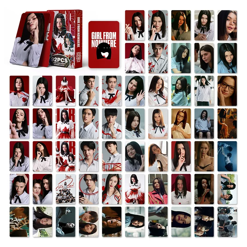 

92Pcs/Set Girl From Nowhere Season 2 LOMO Cards With Mini Stickers Thai Drama Nanno HD Photo Cards Fans Collection Gift