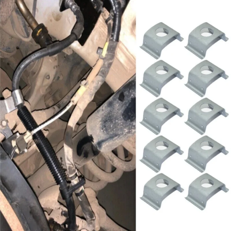 Kfz-Ölrohr-Clips, U-förmige Bremsrohr-Clips aus Stahl, Metallbefestigungen, Auto-Innen-Clips, Zubehör
