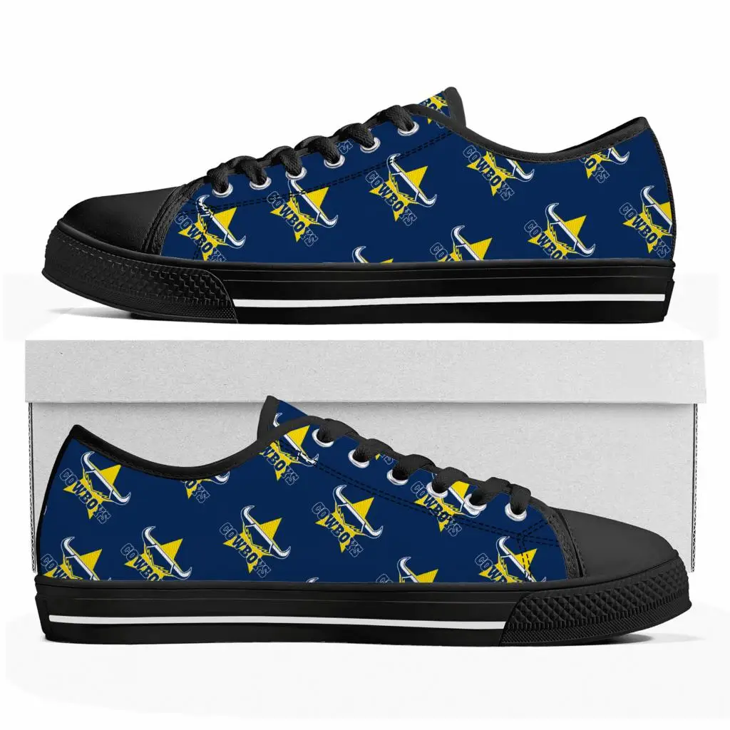 North Queensland Cowboys Australian Rugby Low Top Sneakers Mens Womens Teenager Canvas High Quality Sneaker Casual Custom DIY