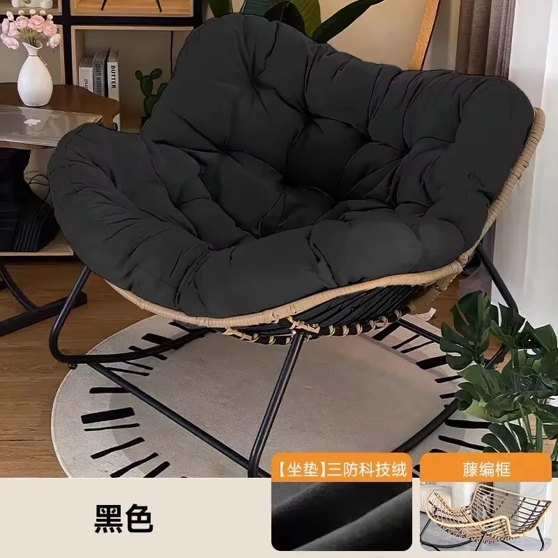 HOT Rocking Chair Sofa Rocking Chair Adult Lazy Sofa Bird Nest Shaped Living Room Balcony Nap Small Apartment Rattan Woven Adul