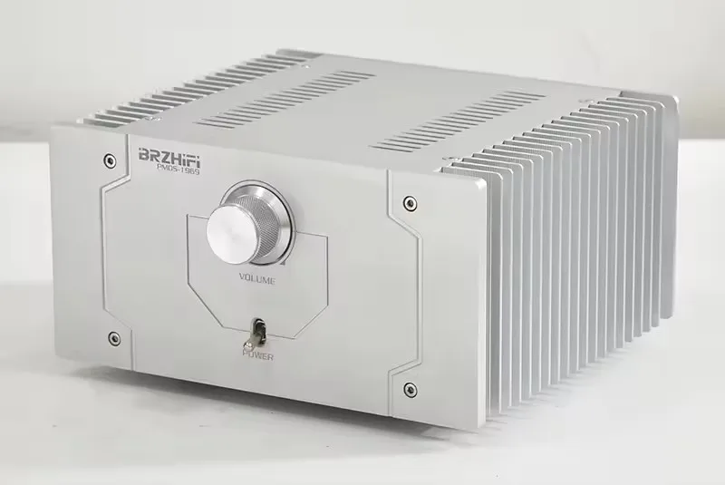 1969 All Aluminum Power Amplifier DIY Chassis VU Meter AMP Box With Both Side Heatsink