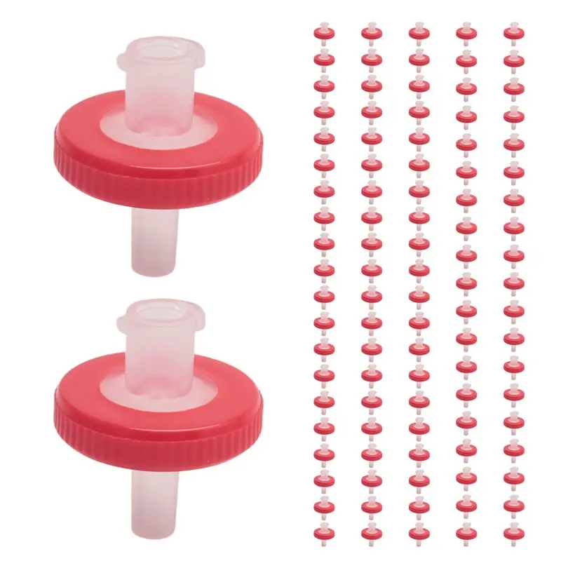 [NEWA08R】 100 PCS Syringe Filter PTFE, Syringe Lab Filter Membrane Diameter, 0.22Μm Pore Size, HPLC