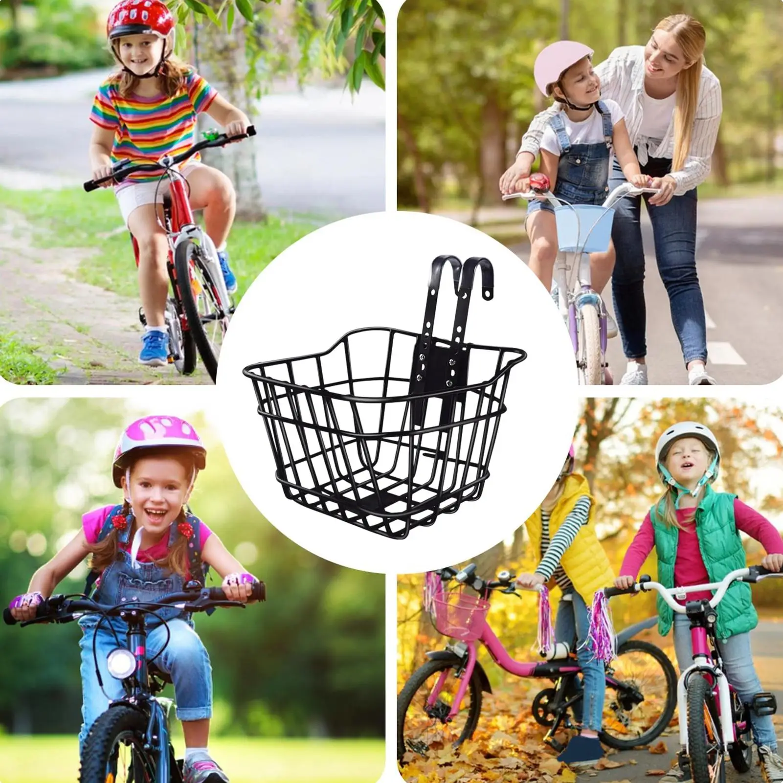 

Велосипедная корзина большой емкости, переднее крепление, велосипедная корзина, аксессуары для хранения, аксессуары, крепление для детей, женщин и взрослых