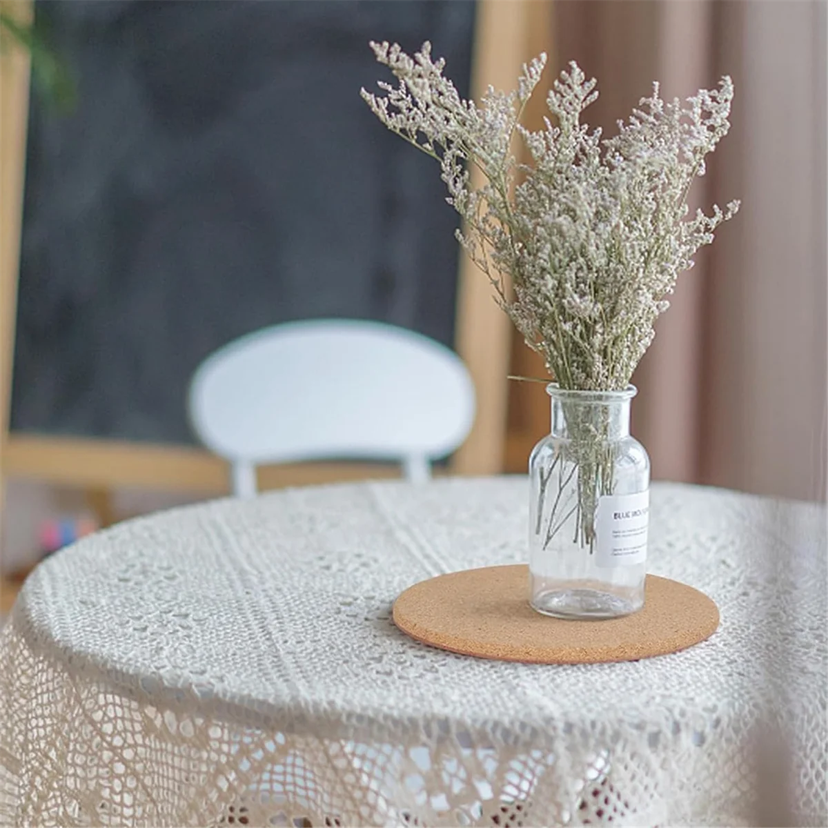 قواعد أكواب نباتات الفلين مقاس A43 مم، 3 أحجام بطبقات مزدوجة من قاعدة زراعة الفلين السميكة الصلبة، حصيرة نبات الفلين الماصة مقاس 4/6/8 بوصة #4