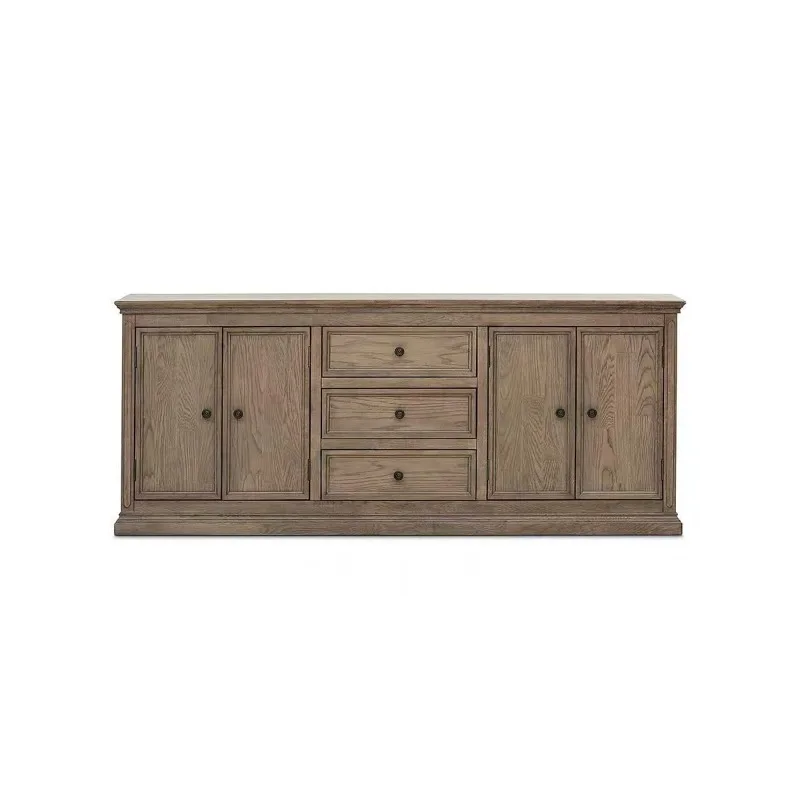 

American country retro solid wood chest, French simple oak side cabinet, bedroom storage with drawer cabinet