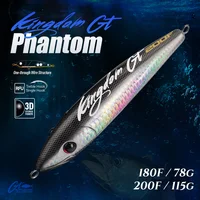 Kingdom GT-Señuelos tipo lápiz flotante, 180mm, 200mm, 78g, 115g, señuelo de pesca en superficie, cebos duros artificiales, Señuelos de Pesca de Mar de agua salada GT