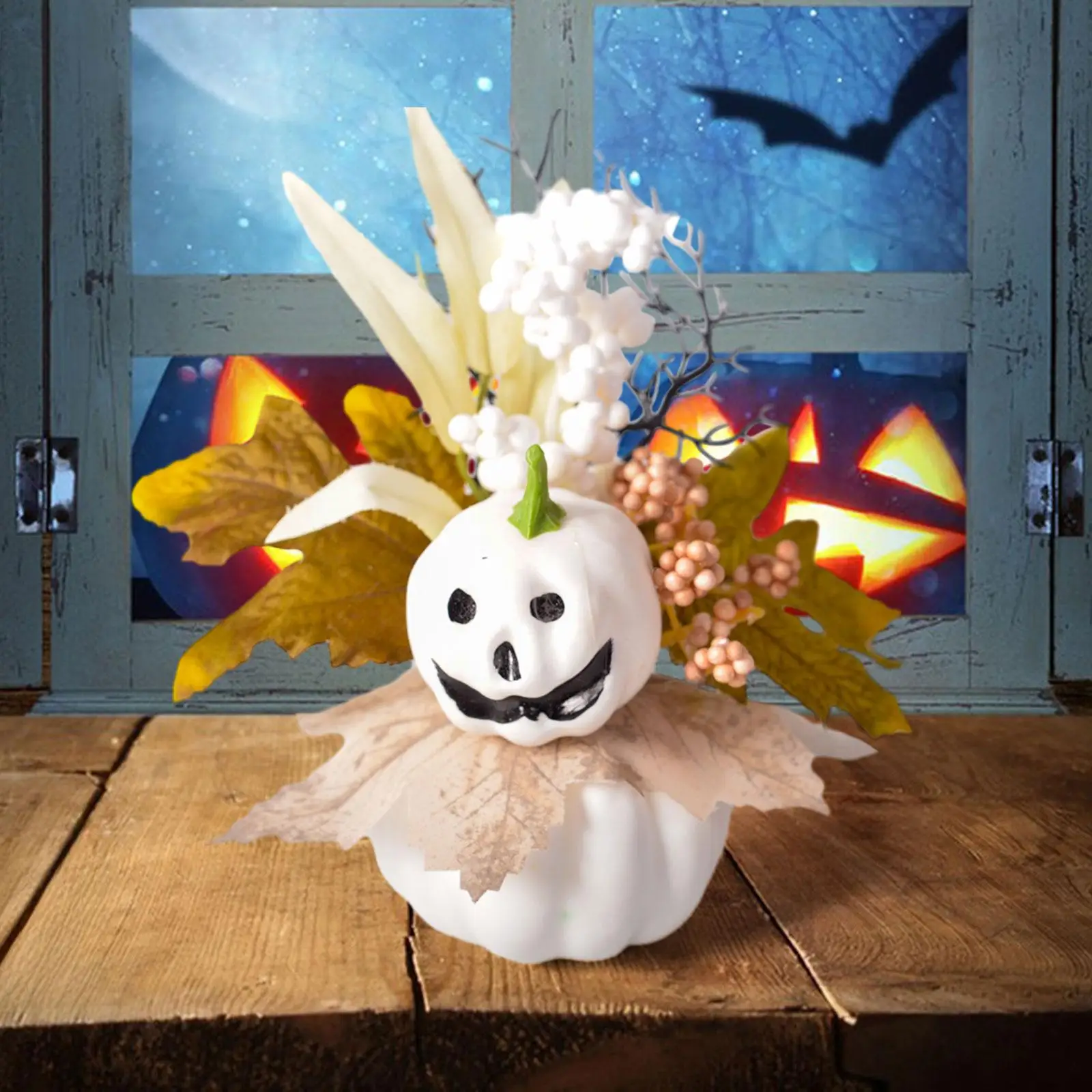 Artificial Pumpkin Table Centerpiece Foam DIY Crafts Halloween Decor Fake Pumpkin for Festival Shelf Fireplace Kitchen Mantel