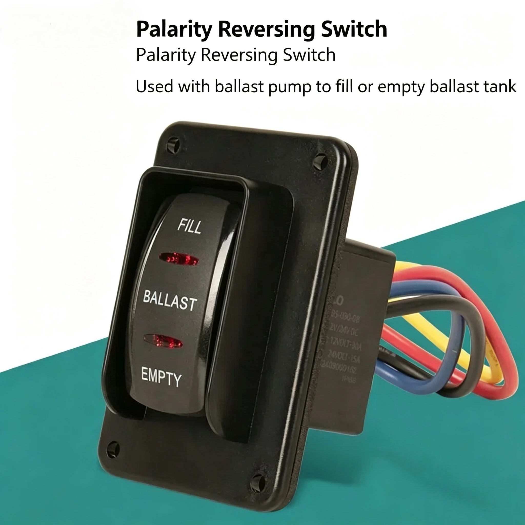 12V Waterproof Reverse Polarity Switch, Forward & Reverse Control Switch for Marine Water Pump