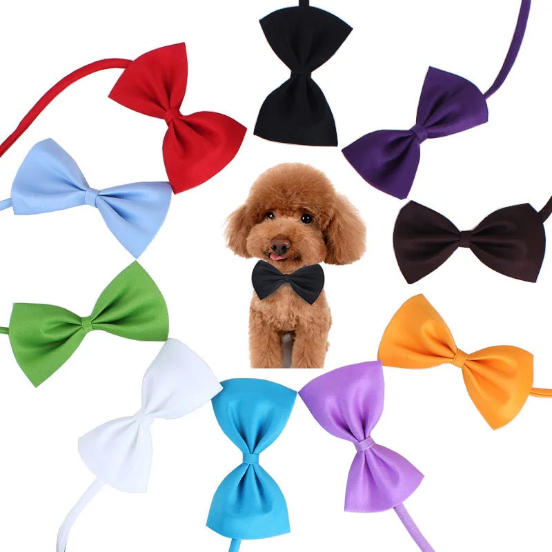 

Dog Bowtie Adjustable Pet Hair Bows Tie Cat Necklace Butterfly For Animal Ribbon Grooming Portable Collar For Pet Puppy Products