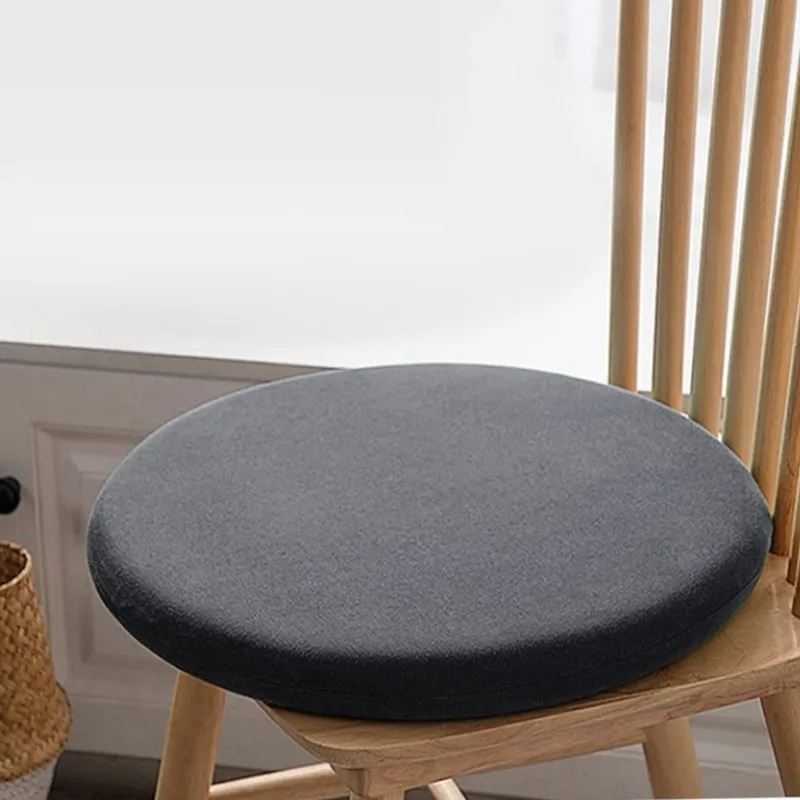 Coussin de siège rond en mousse à mémoire de forme, 30cm/35cm/40cm/45cm, soulagement de la douleur, coussin de chaise circulaire avec housse amovible, tapis Pouf pour adulte