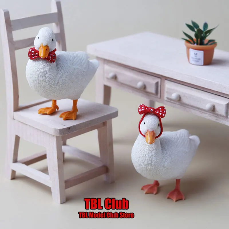 In Stock JXK2050 High 5.2cm Scale Static Cute Call Duck Simulate Mini Pets Home Decor Accessories Fit Soldier Action Figure Doll