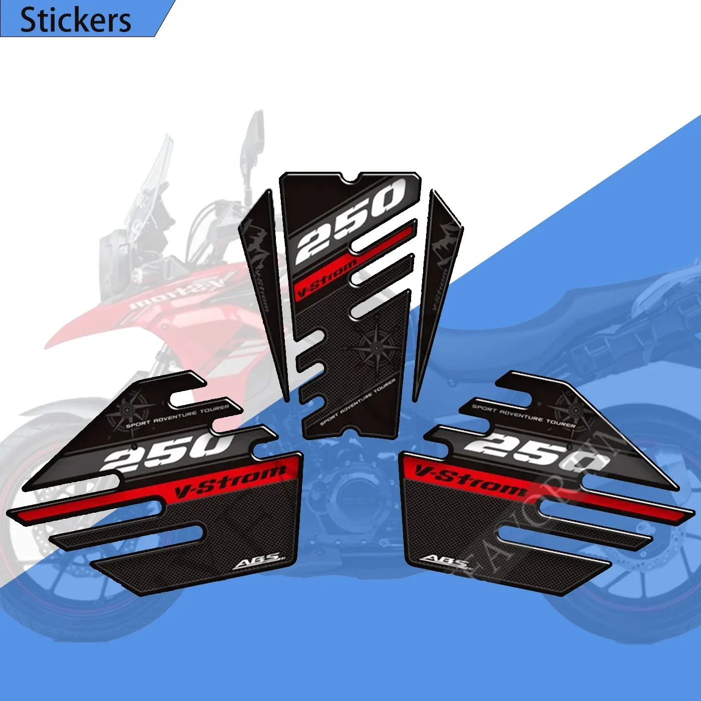 

Tank Pad Protector Grips Stickers Gas Fuel Oil Kit Knee For Suzuki V-STROM VSTROM V STROM DL 250 SX 250SX Adventure