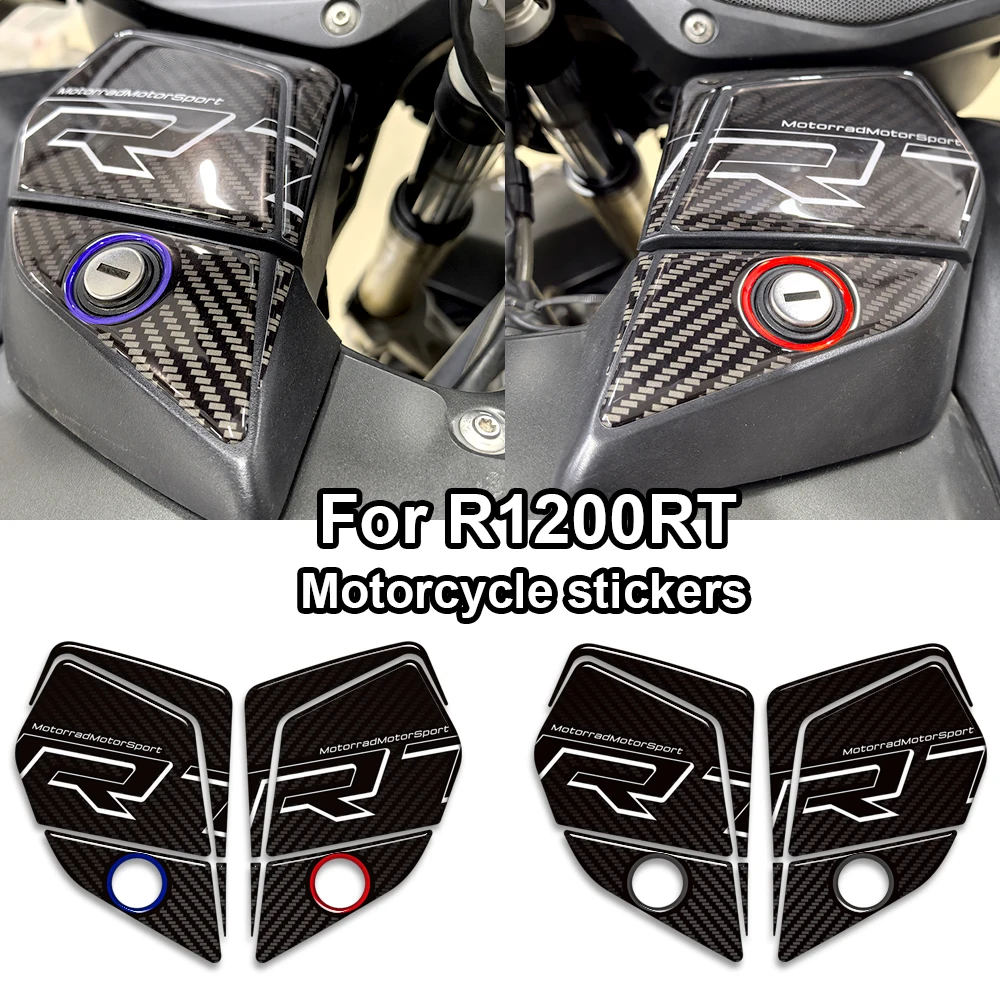 

Motorcycle Tank Knee Pad Grips Gas Fuel Oil 3D Stickers Luggage Cases decals Full Set For BMW R1200RT R1200 RT R 1200 RT