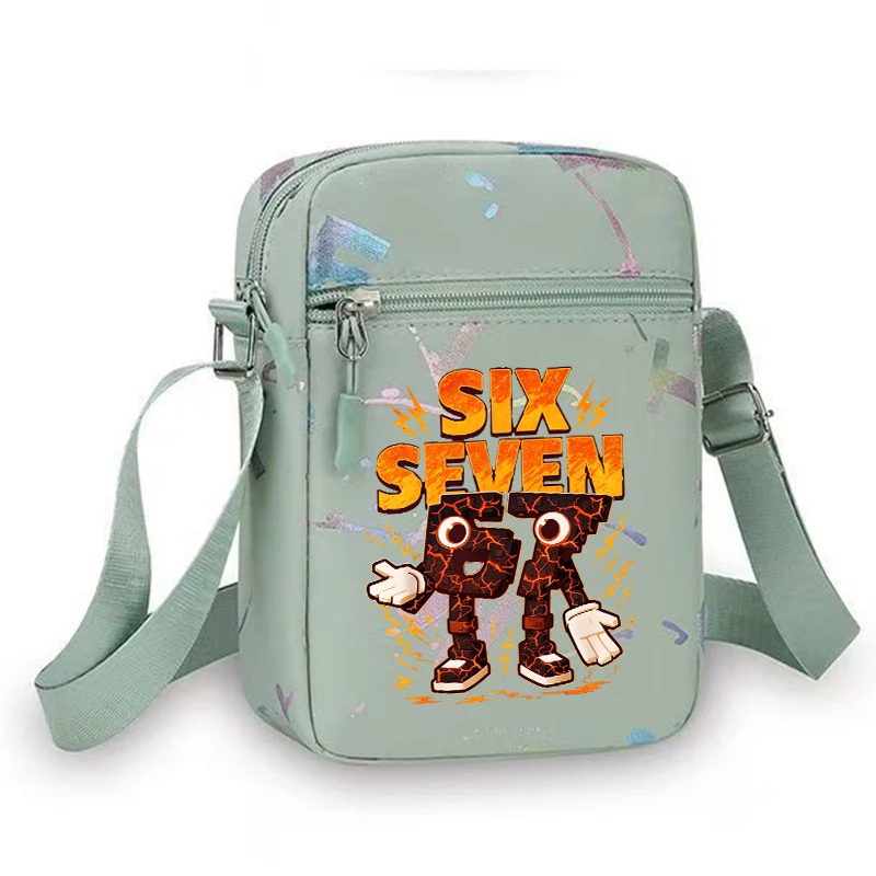 67 Six Seven Italian Brain Rot Mobile Phone Bag Mini Nylon Crossody Cell Phone Cash Messenger Bag Wallet Coin Purse ShoulderBag view 4