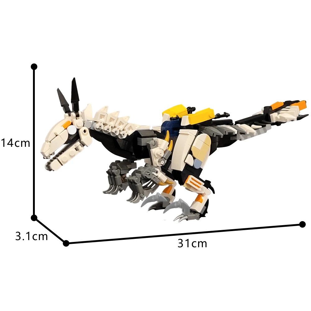 Gobricks moc horizões jogo clawstriders modelo blocos de construção proibido-urso oeste dragão monstro personagens tijolos brinquedo crianças presente