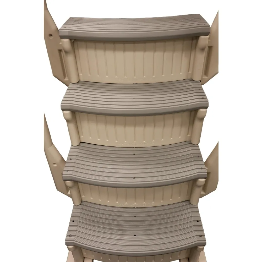 Curve Ccx Ag Above Ground Pool Step, Drop In Design With Grey Treads, Base Step Model