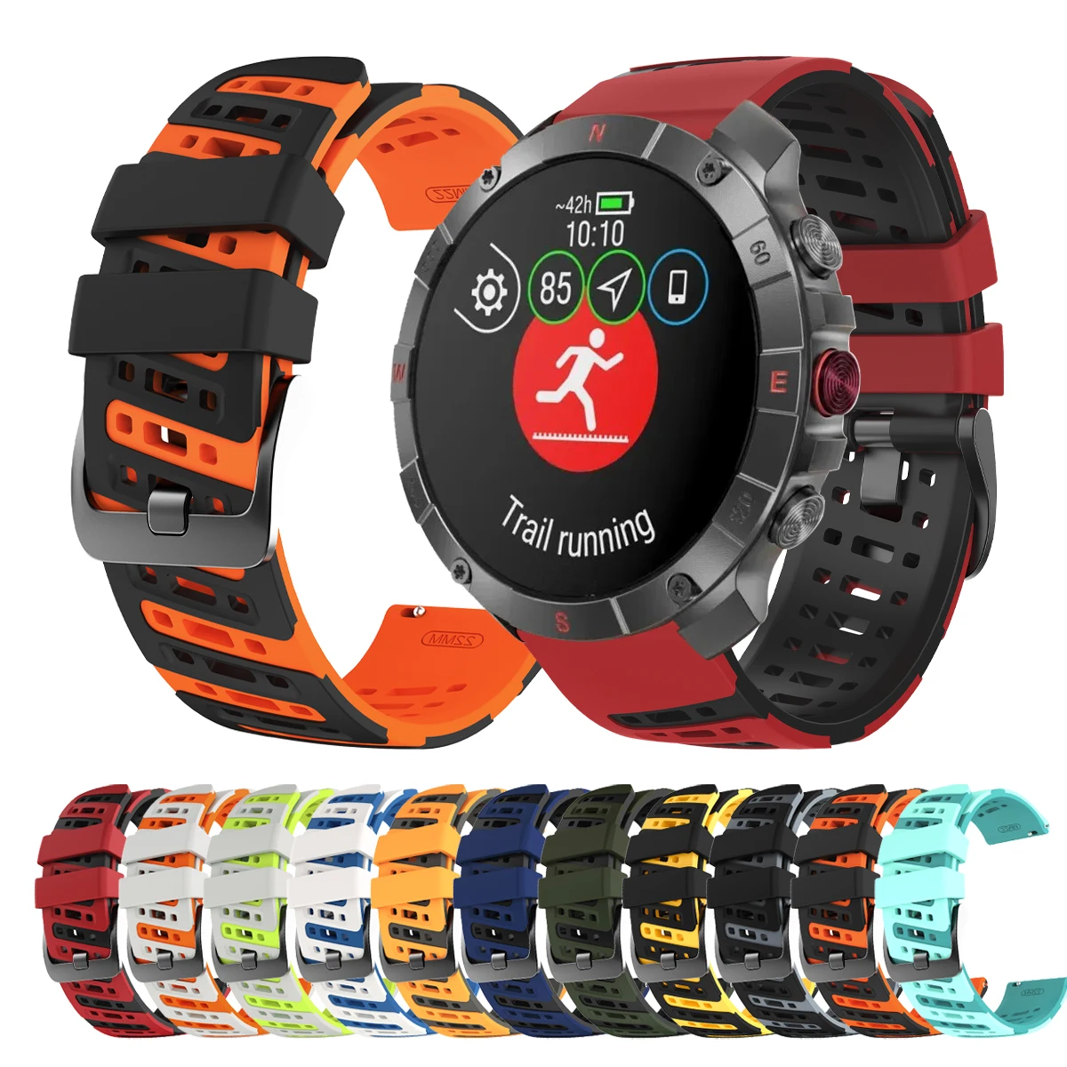 22mm Watch Strap For POLAR Vantage M3 M2 M/V3 Silicone Band Replacement Bracelets Correa For POLAR Grit X2 Pro/Grit X Wristband