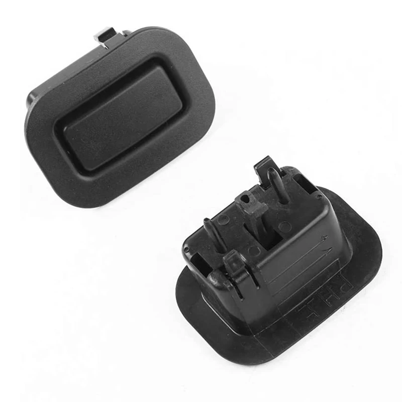 3 Pcs Car Accessories: 1 Pcs Fuel Gas Door Release Handle & 2 Pcs Rear Seat Recliner Button Switch Black