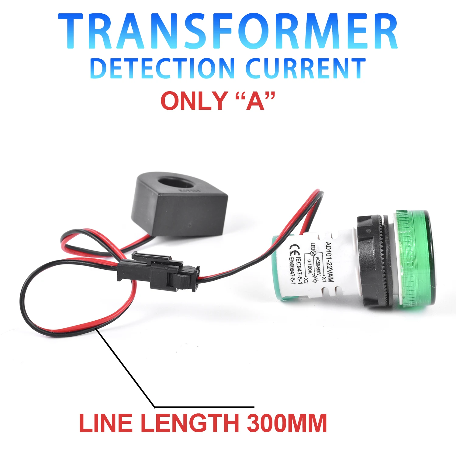 .22MM AD16-22 AC DC 20-500V 100A Voltage/Current Meter LED Digital Display Voltmeter Ammeter VA Indicator Light/Pilot Lamp panel