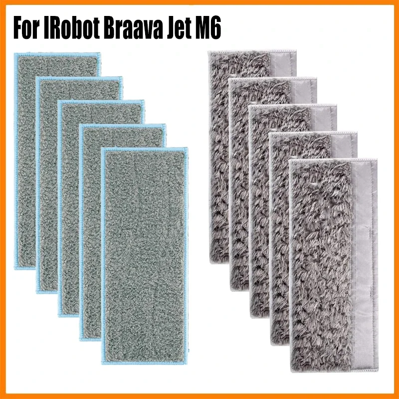 10 pcs Mop Cloth For Irobot Braava Jet M6 Robot Vacuum Cleaner Replacement Mop Pads Washable Accessories Reusable Wet Wipes