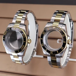 은색과 금색 스틸 다이브 시계 케이스 시계 밴드, Seiko NH34 NH35 NH36 NH38 4R36 Miyota8215 ETA2824 무브먼트, Sea-Dweller, 40mm