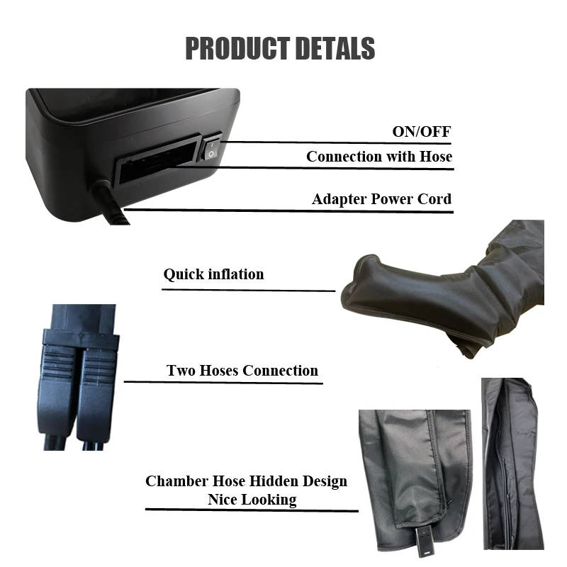 

Portable New Athlete Equipment 6 Rooms Air Compression for Whole Body Massage Recovery System Massager Therapy