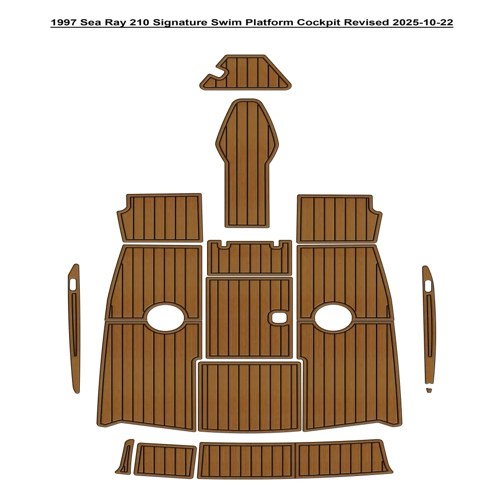 

1997 Sea Ray 210 Signature Swim Platform Cockpit Pad Boat EVA Teak Floor SeaDek Gatorstep Style Self Adhesive dwseghjdtysy56ryy