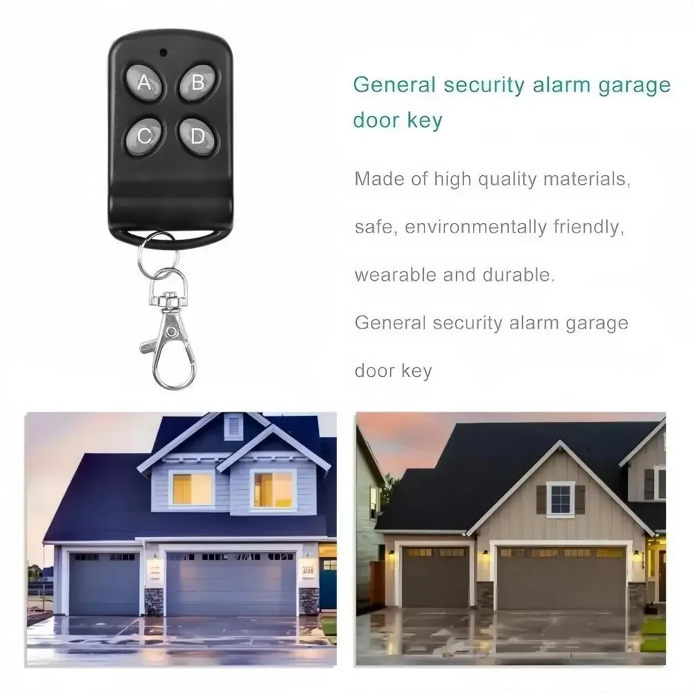 433MHz Door Remote Control Cloning Duplicator Key Fob A Distance 4 Channel Remote Control Clone Fixed Code For Gate Garage Door