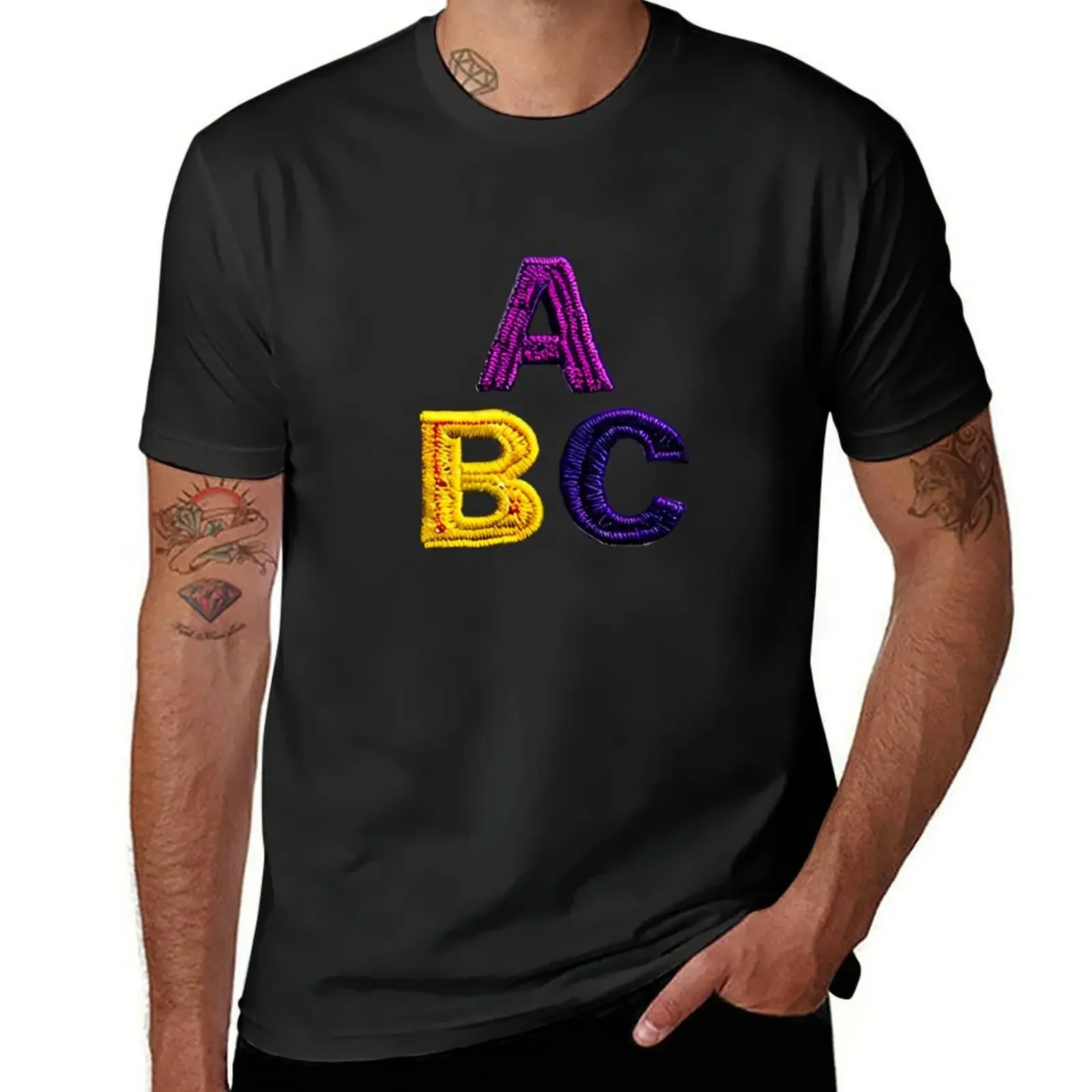 letter ABC, monogram. typography collage. ABC art. gift T-Shirt anime t shirts mens graphic t-shirts anime