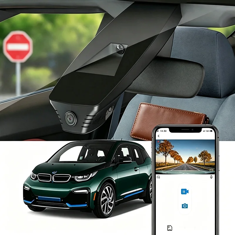 Two-Door Pure Electric Car Dash Cam 2160P High Definition Night Vision Supports Large Memory Card No Damage Installation