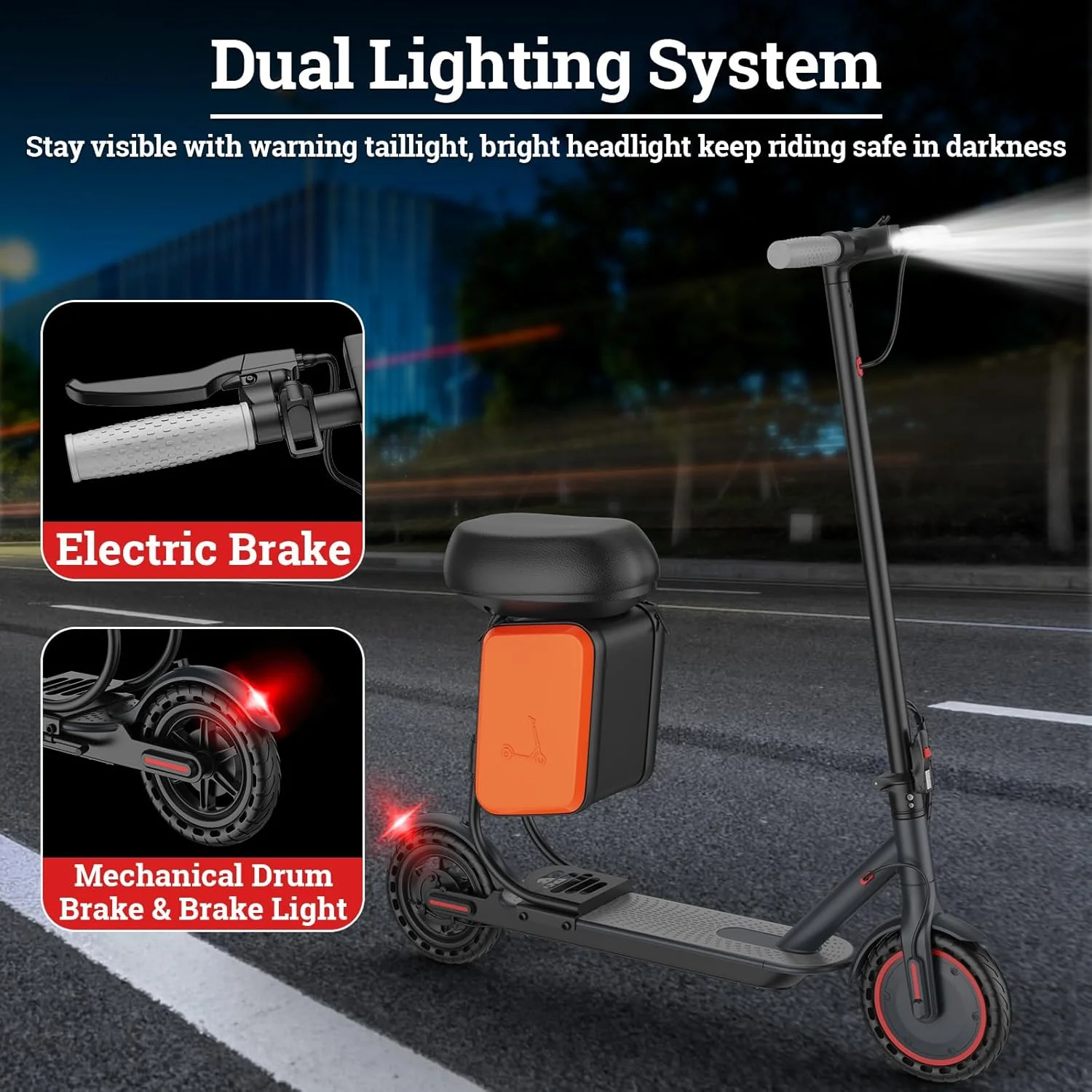 LADPED سكوتر كهربائي 350 واط موتور 36 فولت 5.2Ah بطارية التطبيق التحكم 19mph أقصى سرعة تصل إلى 16 ميل المدى سكوتر قابل للطي مع مقعد #4