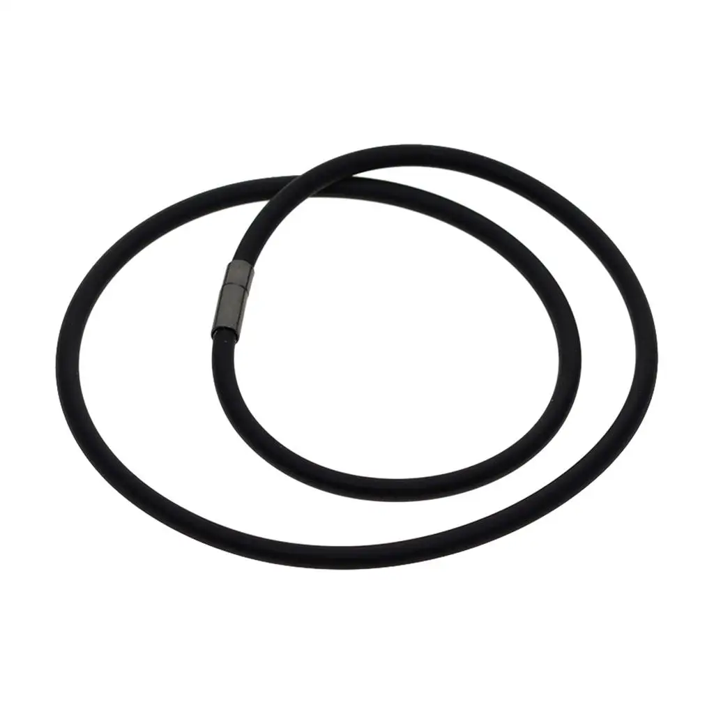

Черный резиновый шнур для изготовления бижутерии, цепочка для ожерелья унисекс для DIY и подарочных проектов